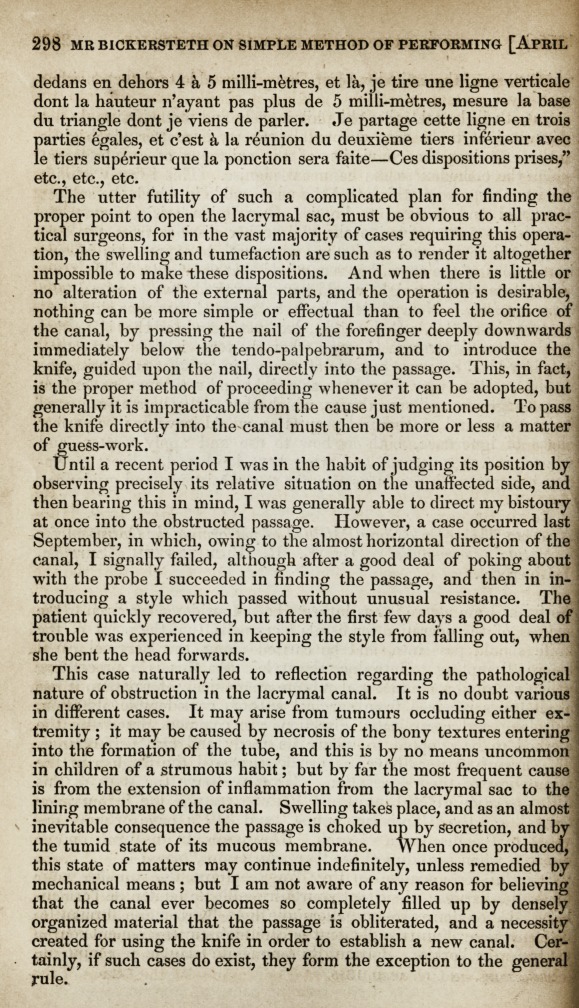 On a Simple Method of Performing the Operation for Fistula Lacrymalis.