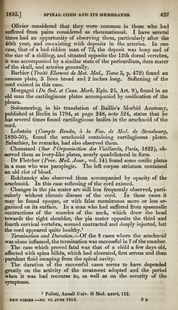 Diseases of the Spinal Cord and Its Membranes.