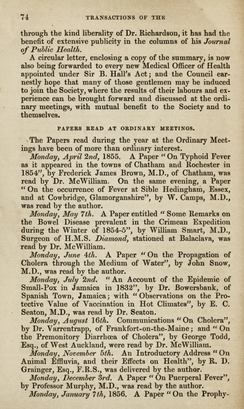 Annual Report of the Council.