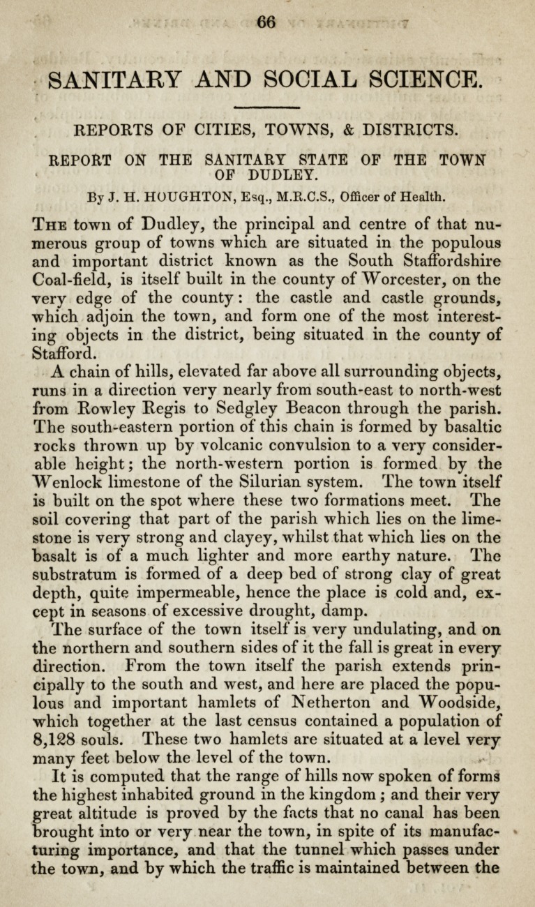 Reports on Cities, Towns, and Districts.