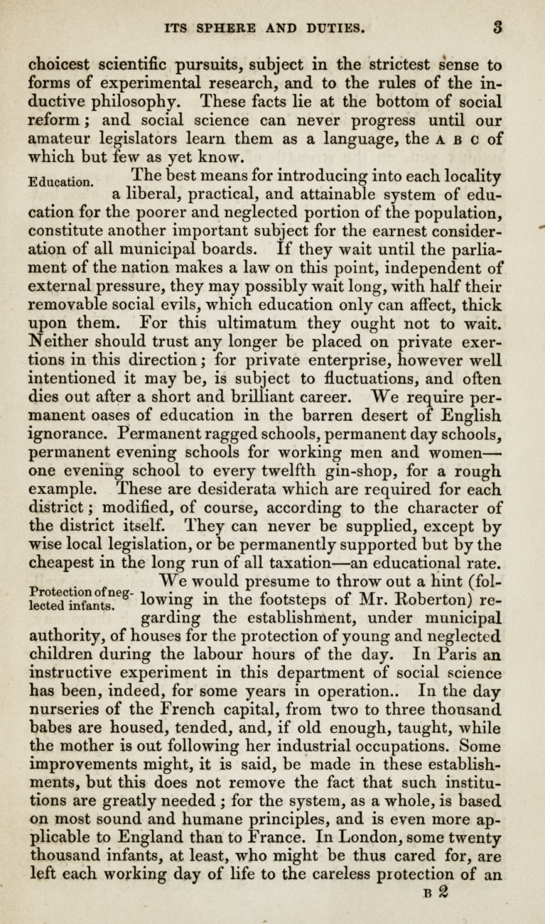 Municipal Government: Its True Sphere and Duties.