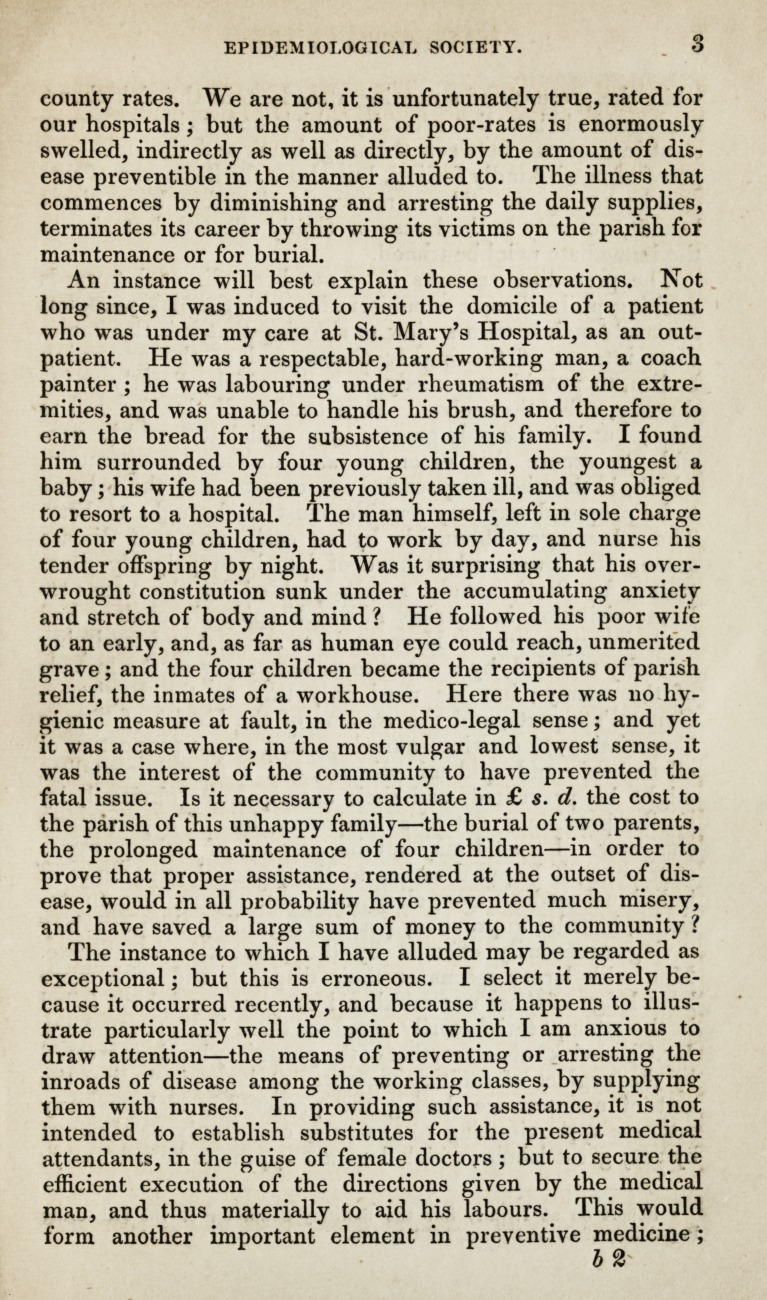 A Plan for Providing the Poor with Nurses in Times of Epidemic Sickness.