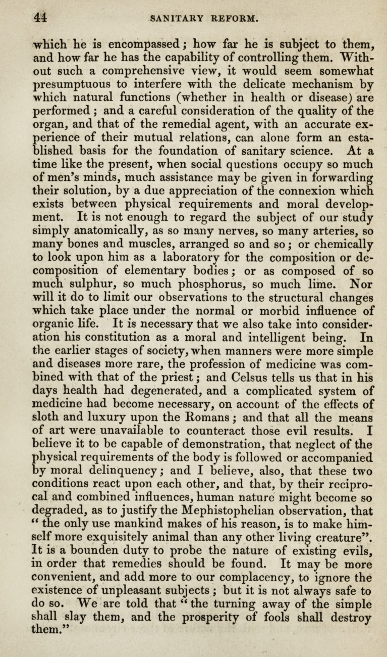 Sanitary Reform in Relation to Social and Moral Development.