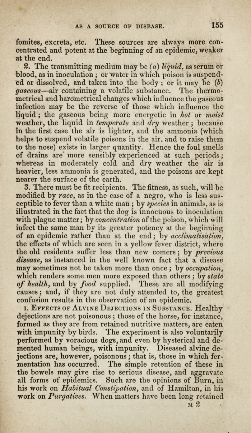 Fermenting Alvine Excretions as a Source of Disease.