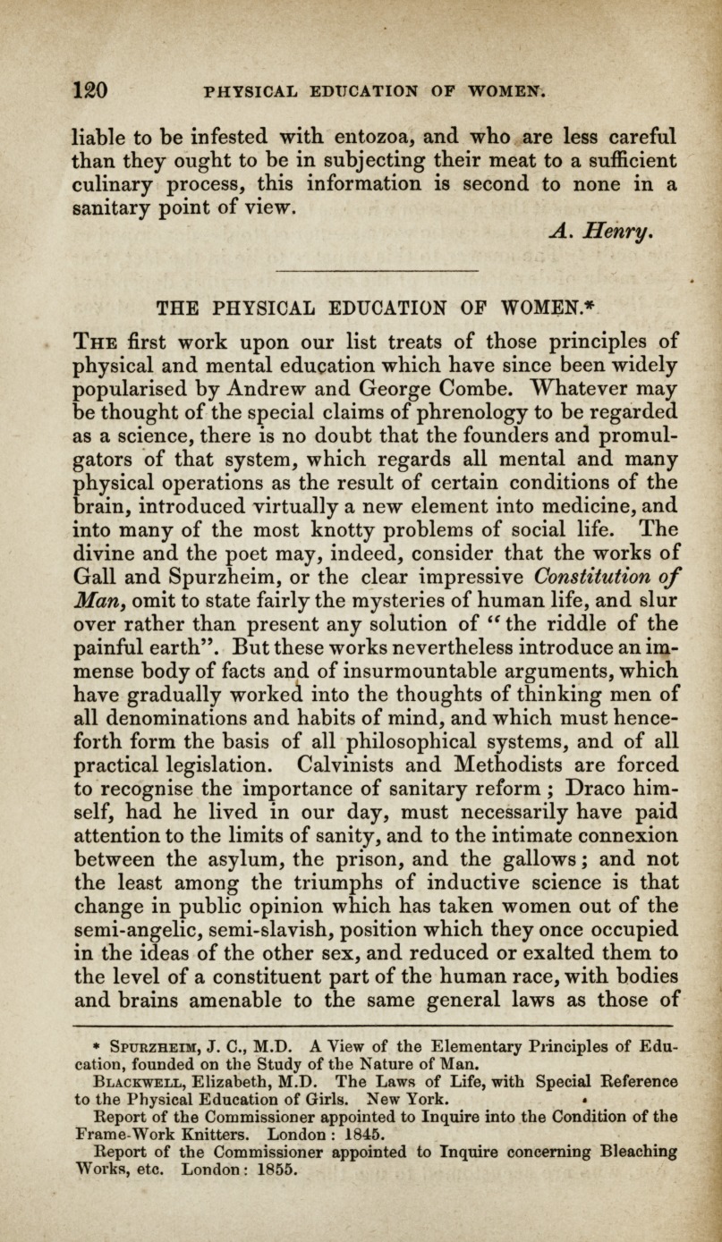 Physical Education of Women.
