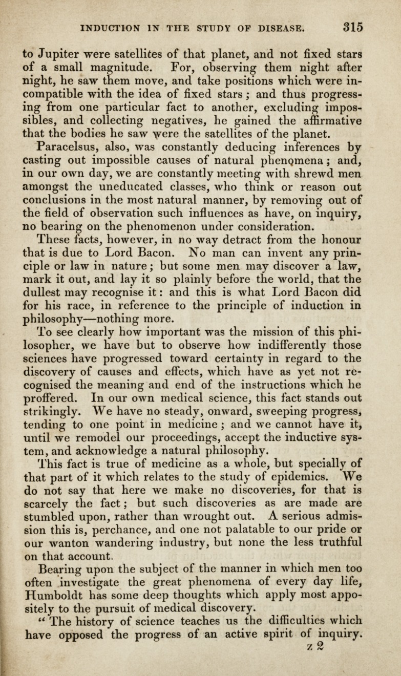 Induction in the Study of Disease.