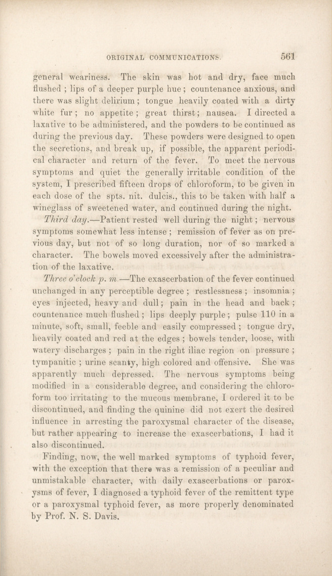 Chloroform in Paroxysmal Typhoid Fever.