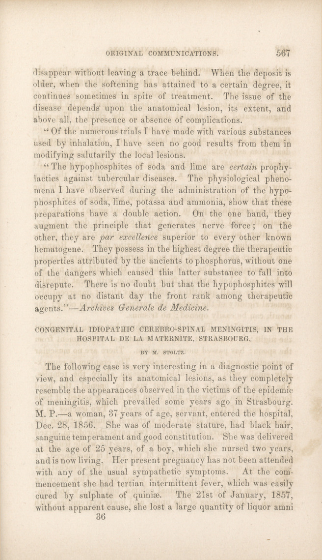 Treatment of Phthisis Pulmonalis.