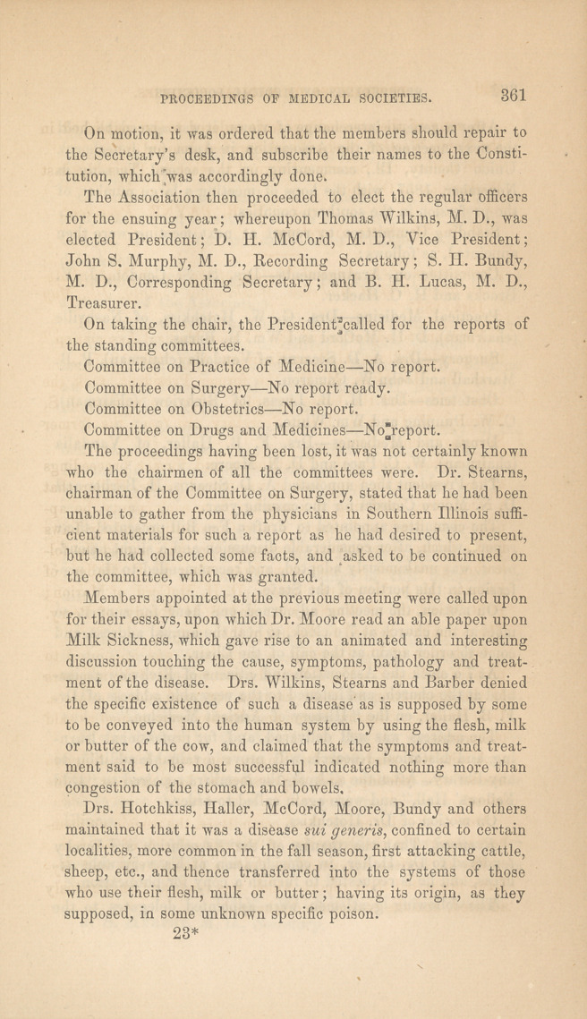 Annual Meeting of the Union Medical Association, at Richview, Washington Co., Ill.