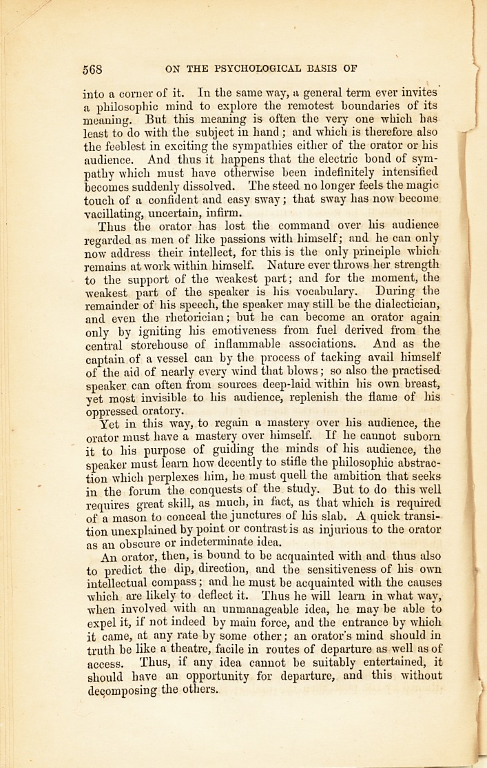 On the Psychological Basis of the Language of Orators, Poets, and Philosophers.