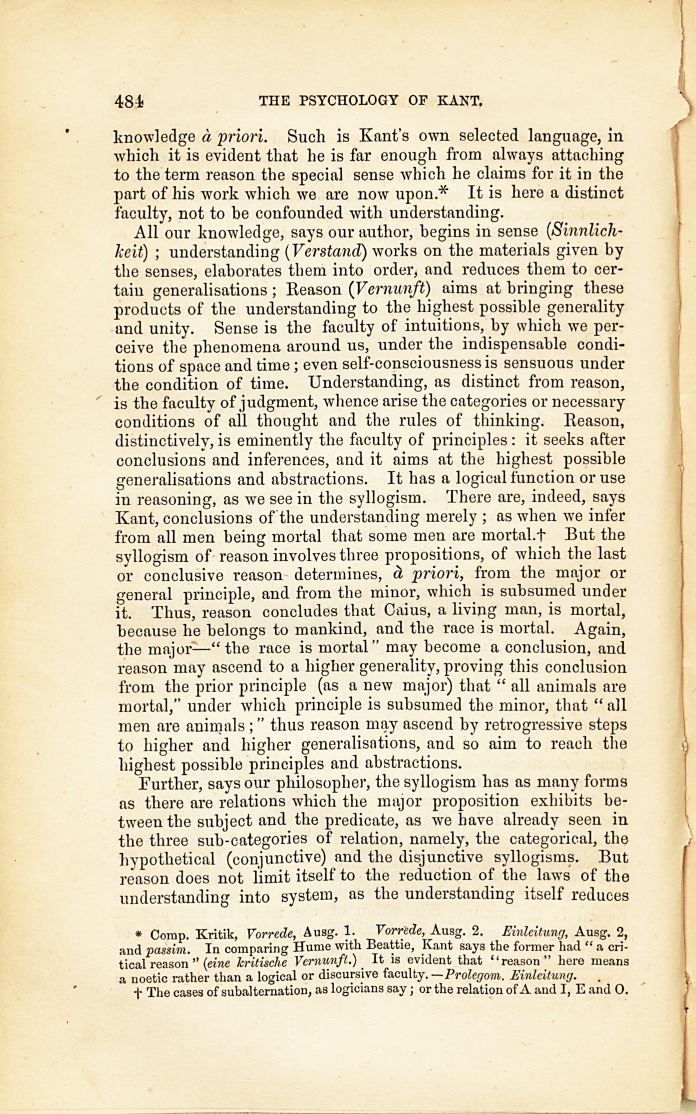 The Psychology of Kant.