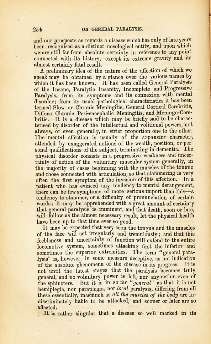 On General Paralysis.