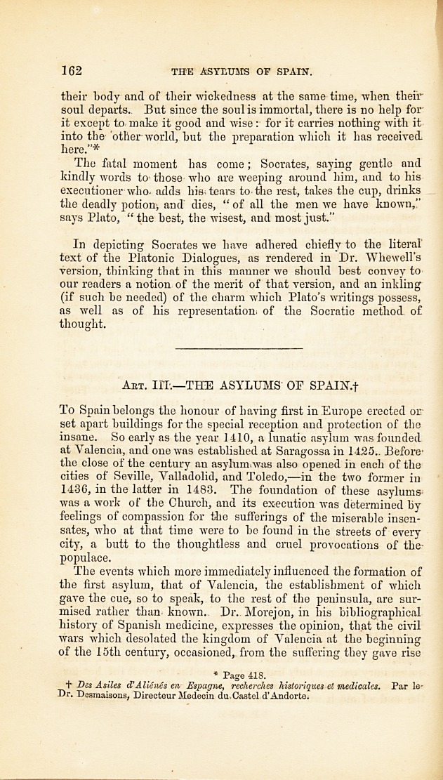 The Asylums of Spain.