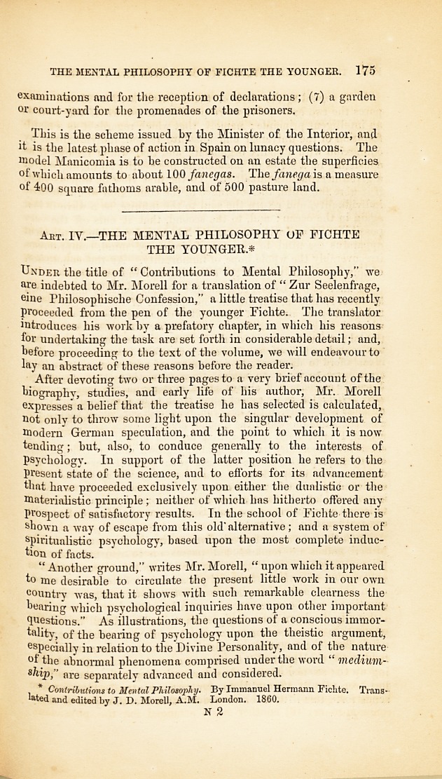 The Mental Philosophy of Fichte the Younger.