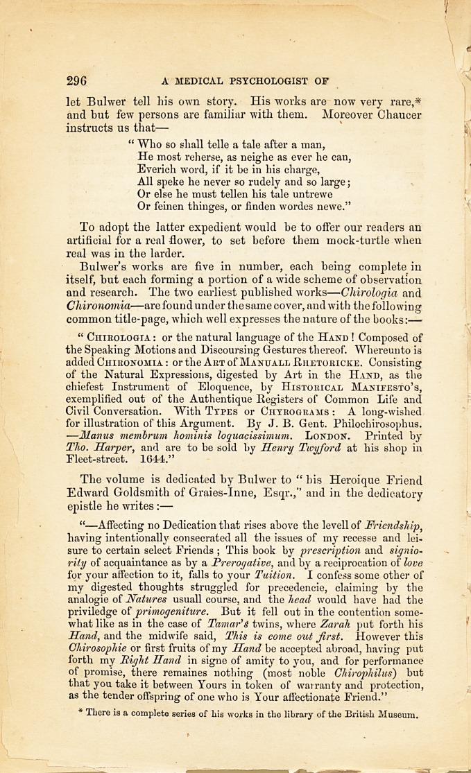 A Medical Psychologist of the Seventeenth Century.