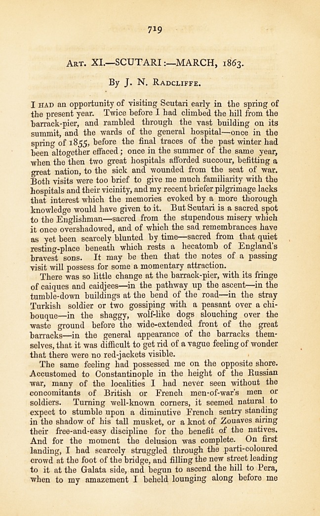 Scutari-March, 1863.