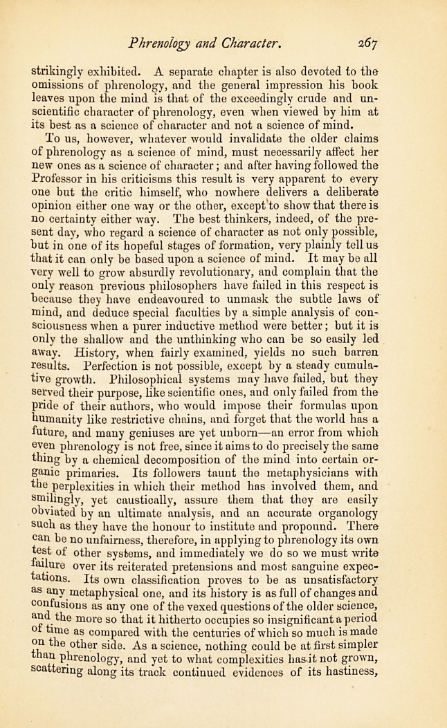 Phrenology and Character.