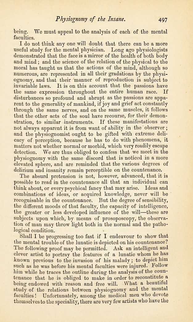 Physiognomy of the Insane.