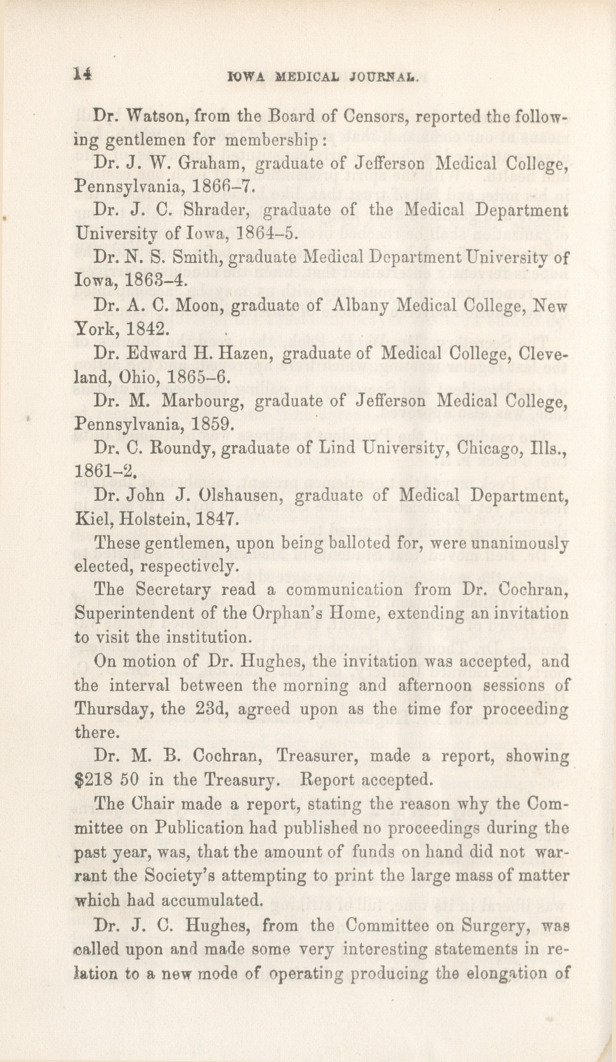 Proceedings of the Iowa State Medical Society.