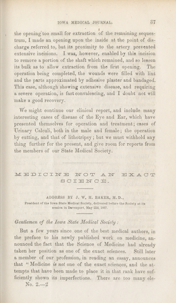 Medicine Not an Exact Science.