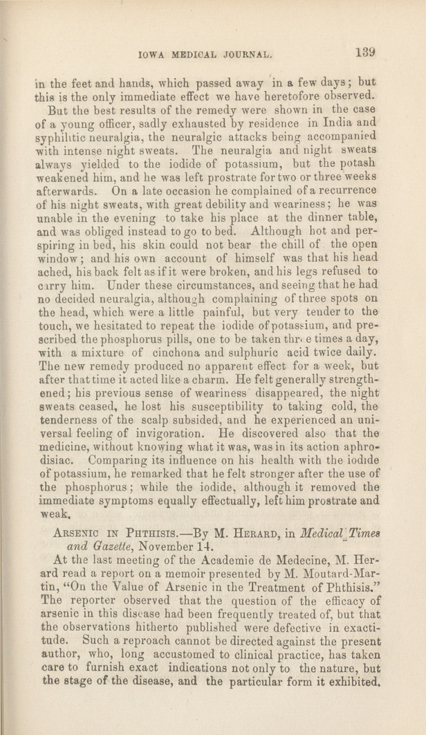 Arsenic in Phthisis.