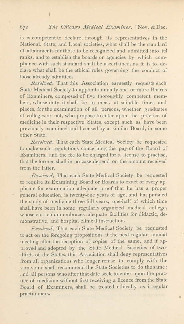 Report of the Committee of Amer. Med. Ass'n, Etc.: Read May 2, 1871.