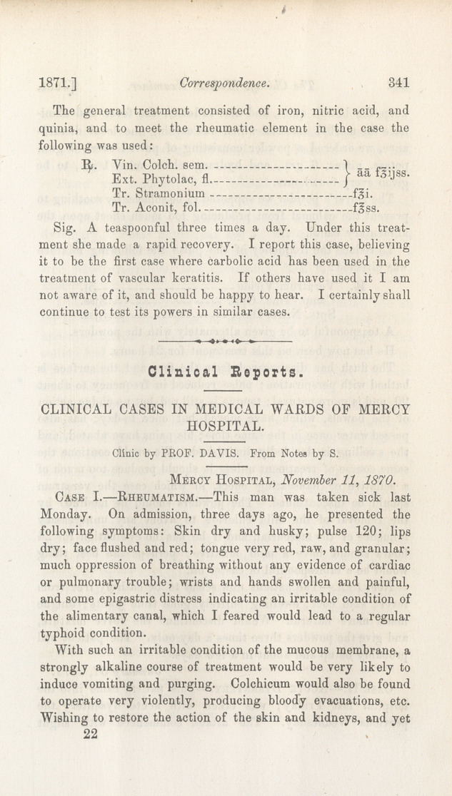 Carbolic Acid in Vascular Keratitis.