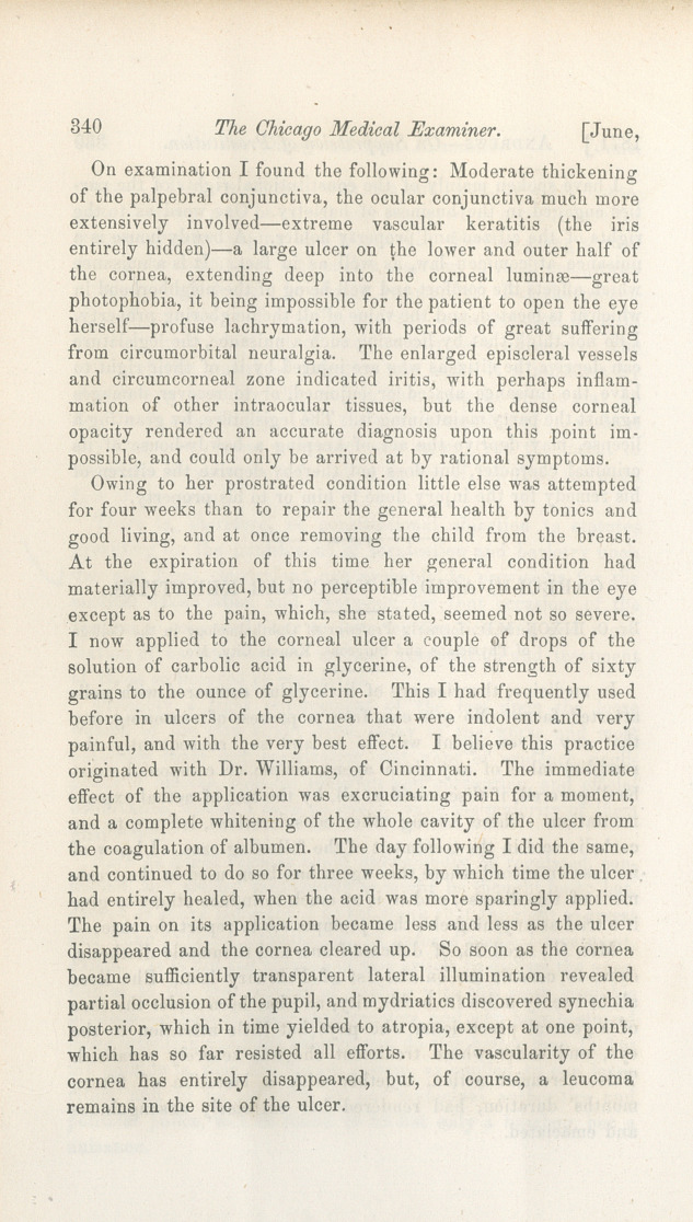 Carbolic Acid in Vascular Keratitis.