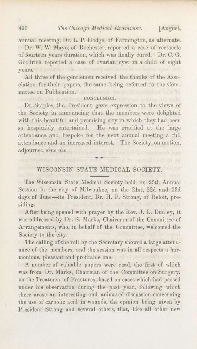 Wisconsin State Medical Society.