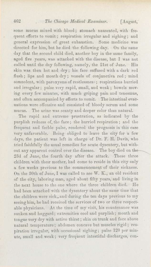 Cases of Dysentery, Complicated with Malarious Fever: Strychnia as One of the Remedies, &c.