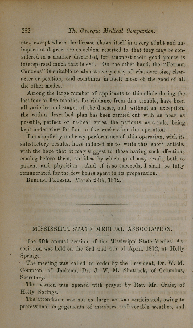 Mississippi State Medical Association.