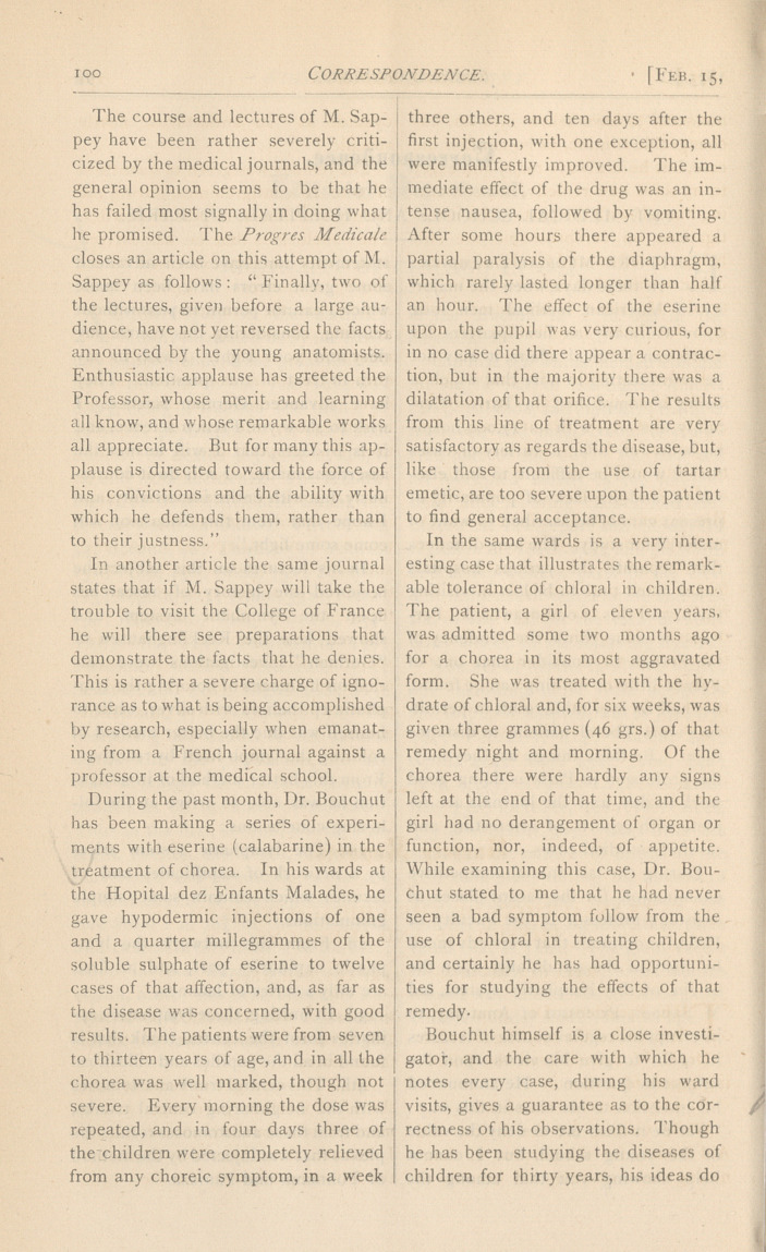 The Medical Schools and Hospitals of Paris.