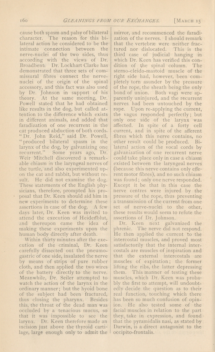 Interesting Experiments upon the Body of Heidenblut the Murderer.