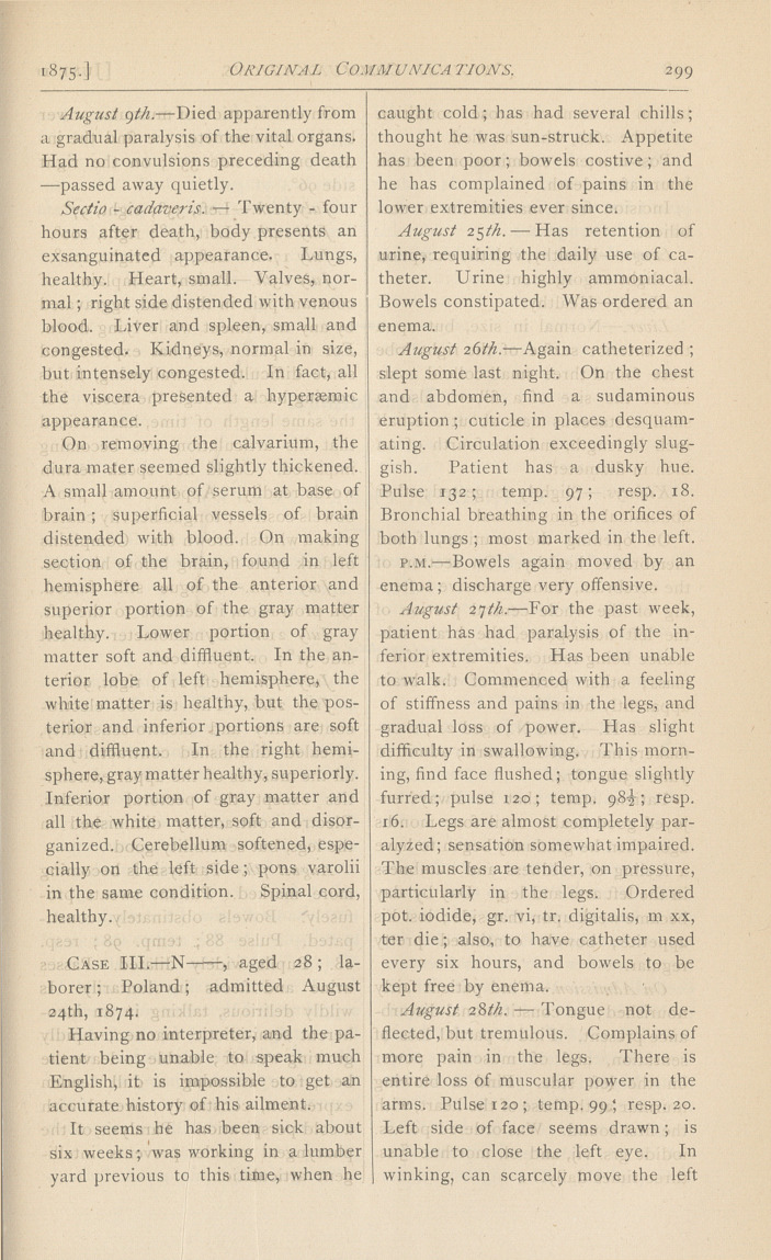 Report of Three Cases of Acute Cerebral Softening.