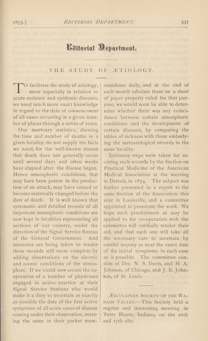 Æsculapian Society of the Wabash Valley.