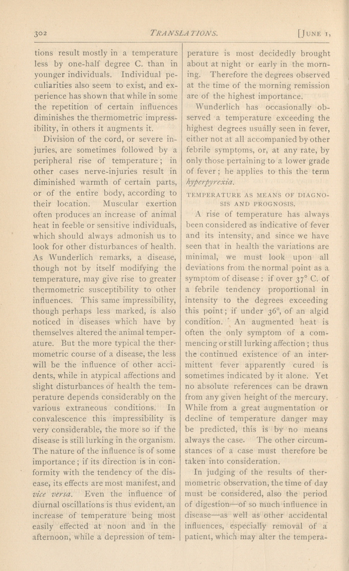 Clinical Thermometry: From the "Compendium Der Neueren Medicinischen Wissenschaften".