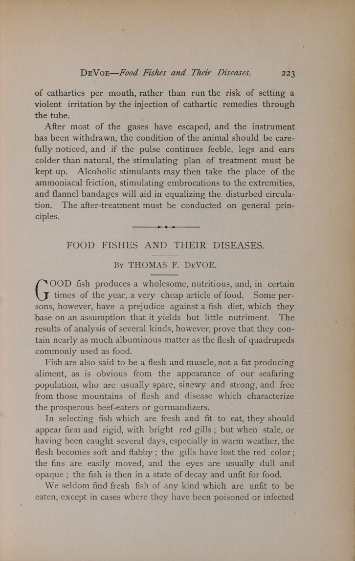 Food Fishes and Their Diseases.