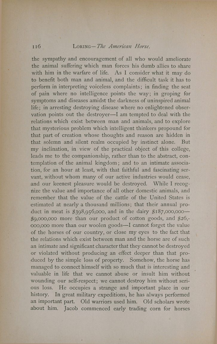 The American Horse: Address Delivered in Connection with the Commencement Exercises of the Columbia Veterinary College, at Chickering Hall, New York, March 26th, 1880.