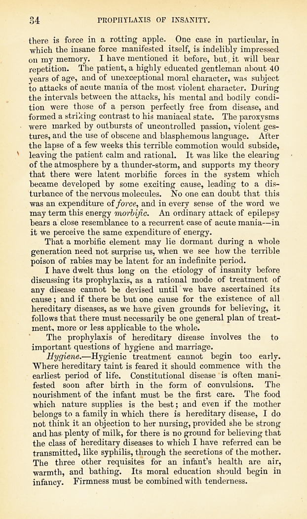 Prophylaxis of Insanity.