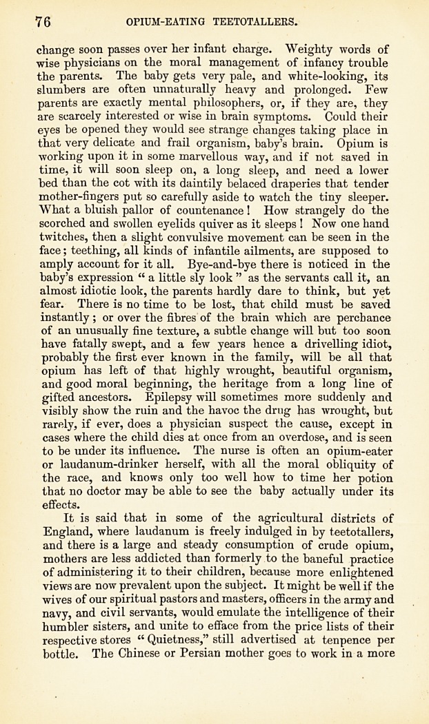 Opium-Eating Teetotallers.