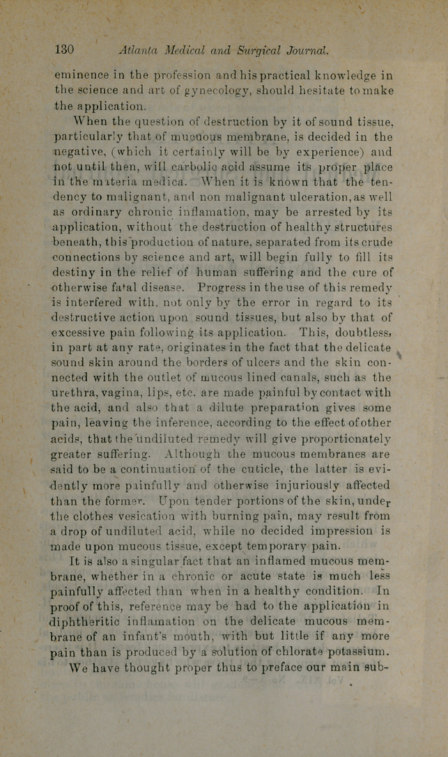 Carbolic Acid in Cancer.