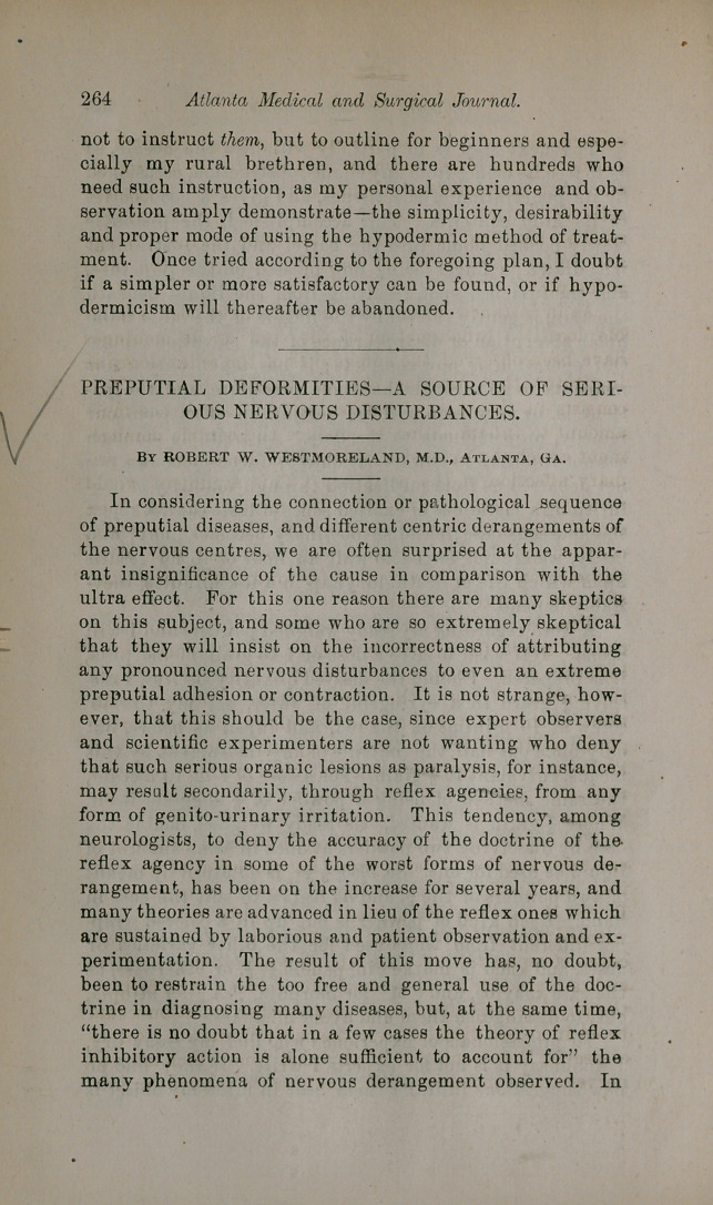 Preputial Deformities a Source of Serious Nervous Disturbances.