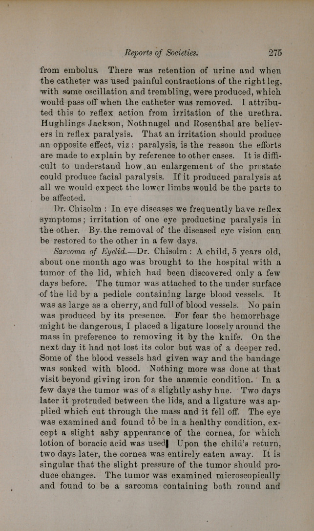 Medical and Surgical Society of Baltimore.