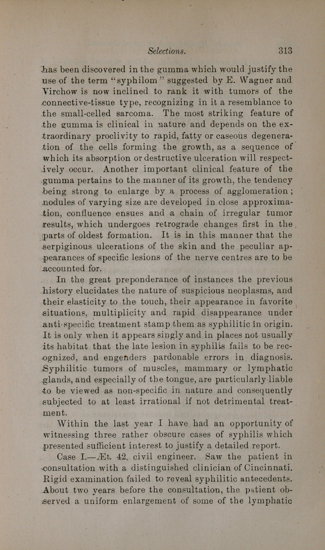 Rare Cases of Syphilis.