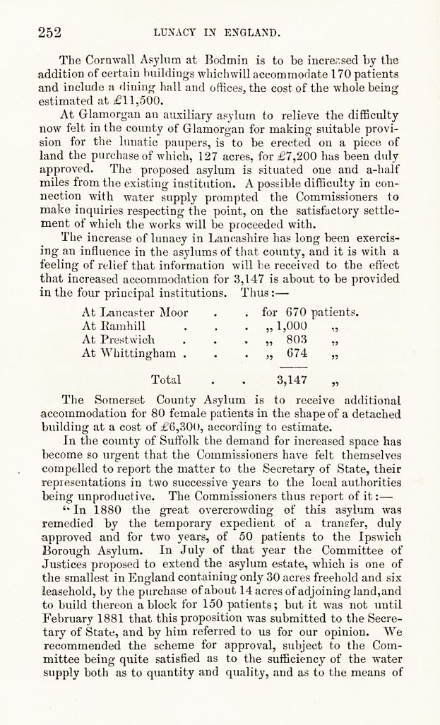 Lunacy in England: Thirty-Sixth Report of the Commissioners in Lunacy.