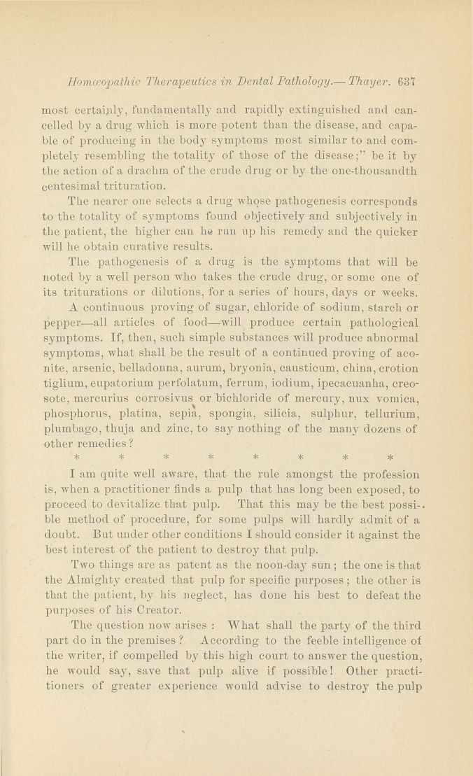 Homœopathic Therapeutics in Dental Pathology.