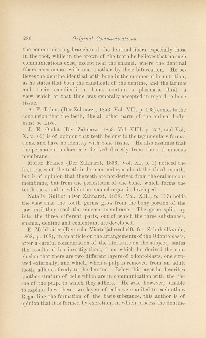 Contributions to the History of Development of the Teeth.
