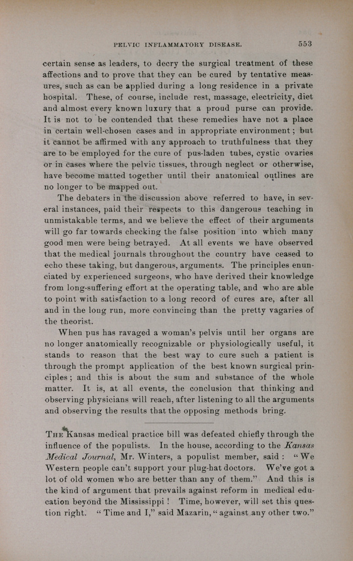 Pelvic Inflammatory Disease-What Is True Conservatism in Its Treatment?