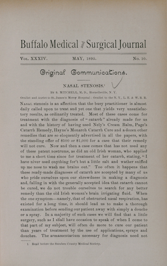 Nasal Stenosis.