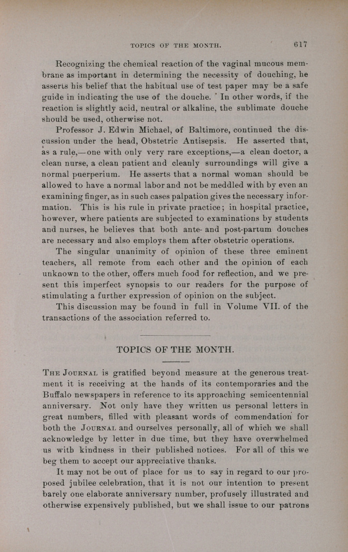 Vaginal Douching during the Puerperium.